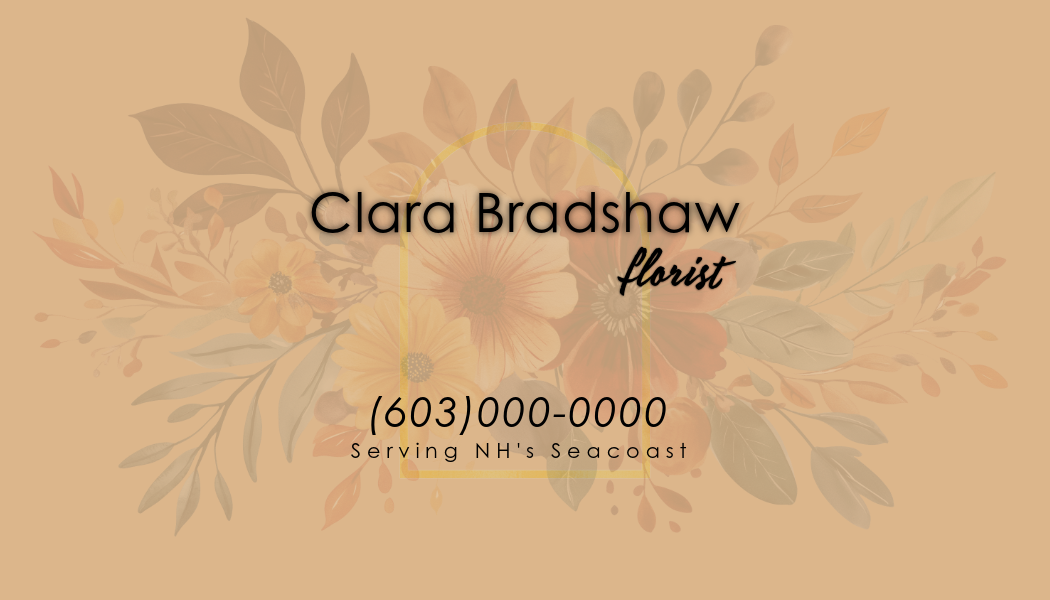 Florist sample business card
