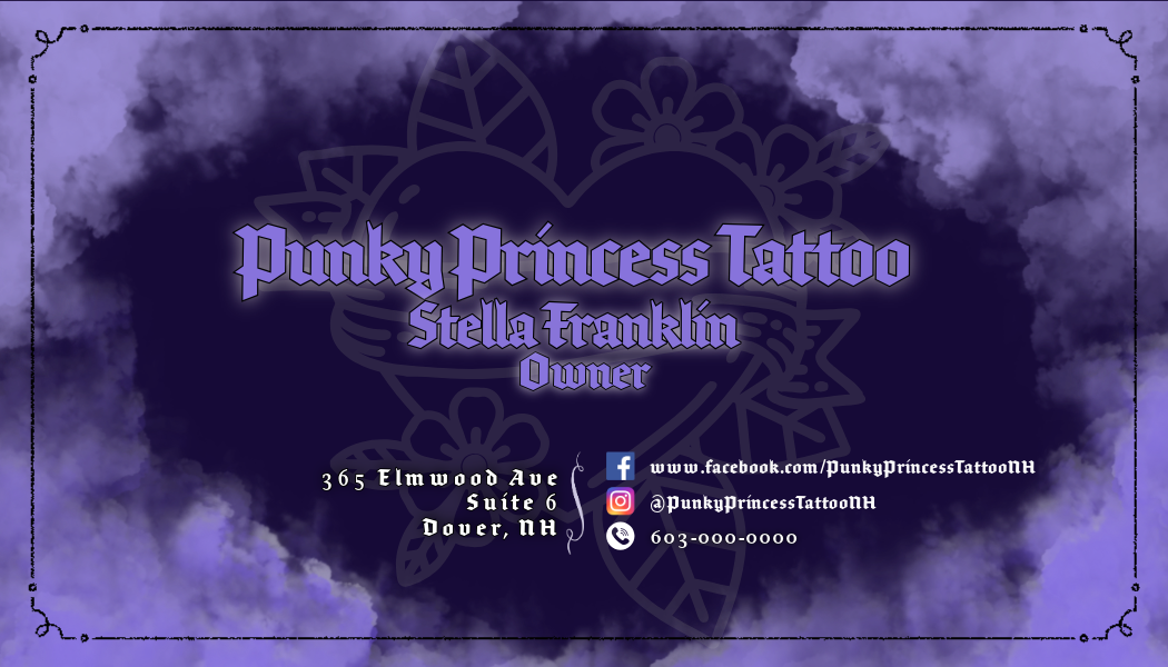 Punky Princess Tattoo business card